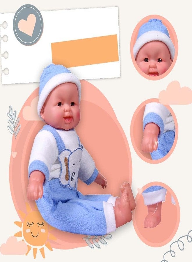 DHARMISHO Happy Baby Laughing Musical Boy Doll - Interactive Toy with Touch Sensors & Sound, for Kids (Girls & Boys), 40H x 25L x 13W cm (Large, Blue) - Image 2